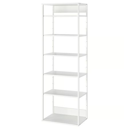 PLATSA Открытый стеллаж - белый 60x40x180 см