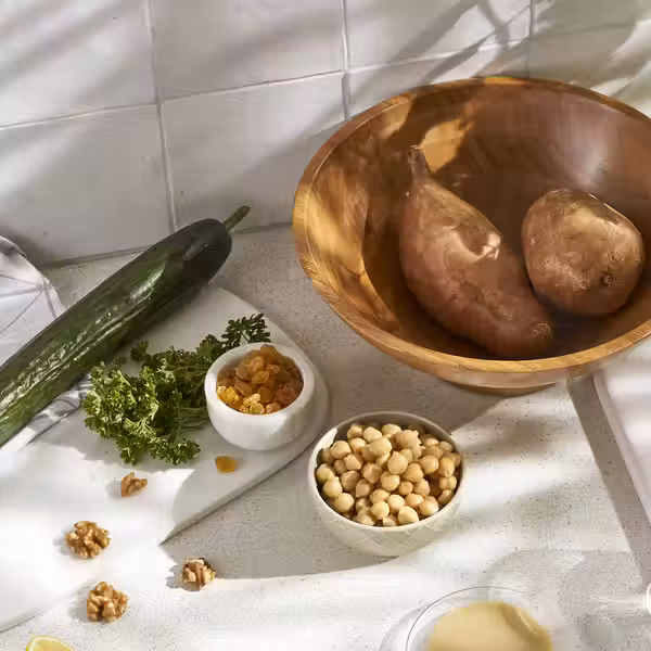 GRÖNSAKER Сервировочная миска - бамбук 28 см - схема-чертеж с размерами