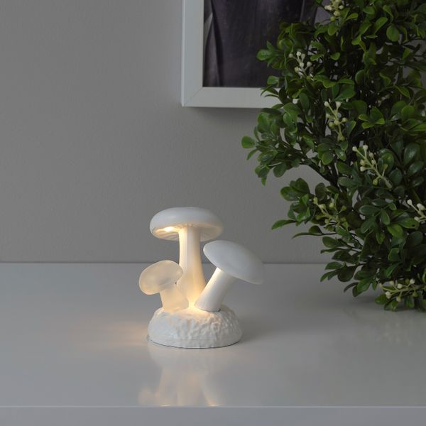 Декоративная подсветка, светодиоды, с батарейным питанием, гриб белый, 10 см IKEA ВИНТЕРФЕСТ 404.372.07 - фото 2