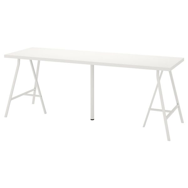 Стол, белый 200x60 см IKEA LINNMON ЛИННМОН / LERBERG ЛЕРБЕРГ 694.015.09 - схема-чертеж с размерами