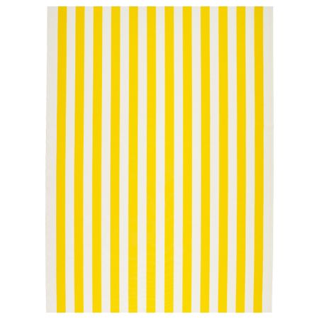 Ткань СОФИА, в широкую полоску, белый/желтый (150 см)