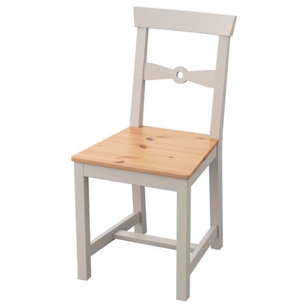 Стул, светлая морилка антик/серый IKEA GAMLEBY ГЭМЛЕБИ 303.608.78