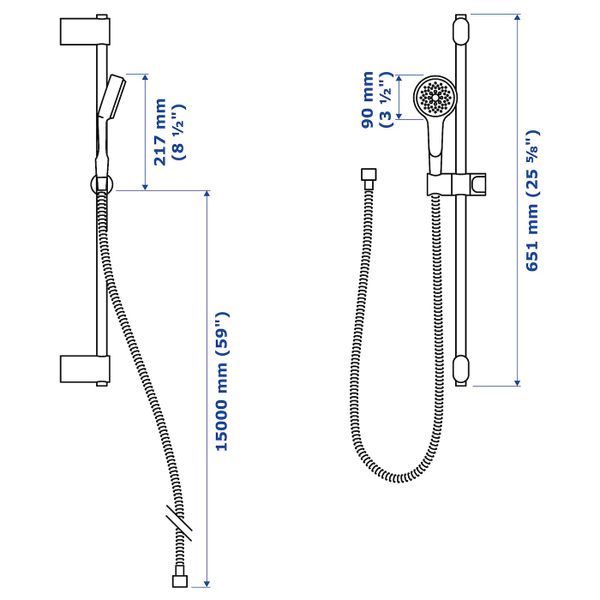 IKEA в интерьере - схема-чертеж с размерами