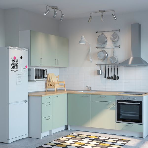 Кухня, серо-зеленый 160x240x220 см IKEA KNOXHULT КНОКСХУЛЬТ 094.091.79 - фото 2