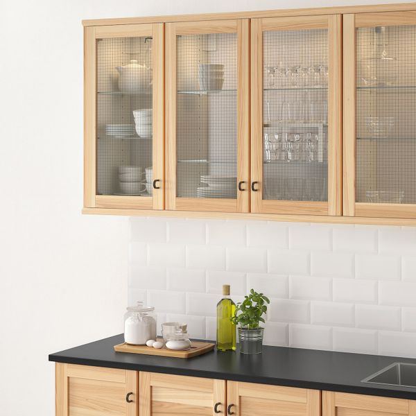 Стеклянная дверь, естественный ясень 30x80 см IKEA TORHAMN ТОРХЭМН 303.673.42 - схема-чертеж с размерами