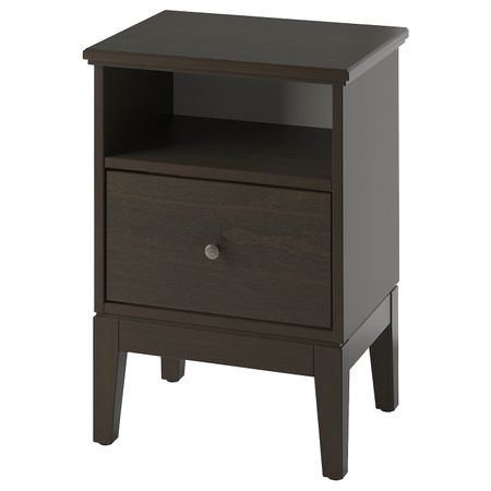 Тумба прикроватная, темно-коричневый морилка 47x40 см IKEA IDANÄS ИДАНЭС 404.588.17