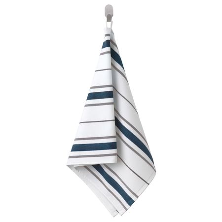 Полотенце, белый, синий 50x100 см IKEA ОТТШЁН 504.325.77