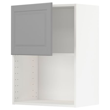 Навесной шкаф для СВЧ-печи, белый/Будбин серый 60x80 см IKEA METOD МЕТОД 692.270.58