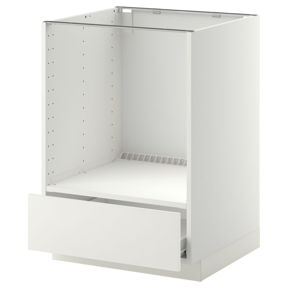 Напольный шкаф для духовки, с ящиком МЕТОД / ФОРВАРА, белый, Хэггеби белый (60x60 см) - фото 1