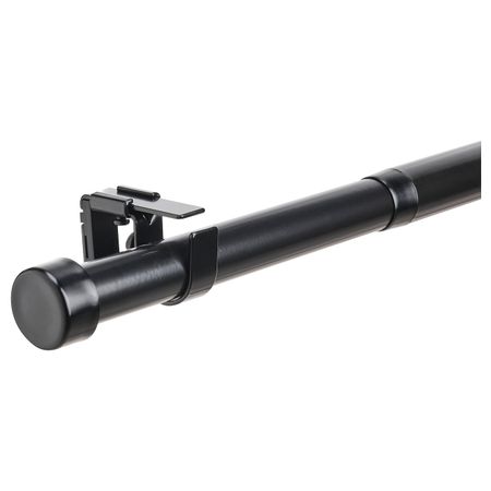 Гардинный карниз с аксессуарами, черный 120-210 см 28 мм IKEA BEKRÄFTA БЕКРЭФТА 804.896.85