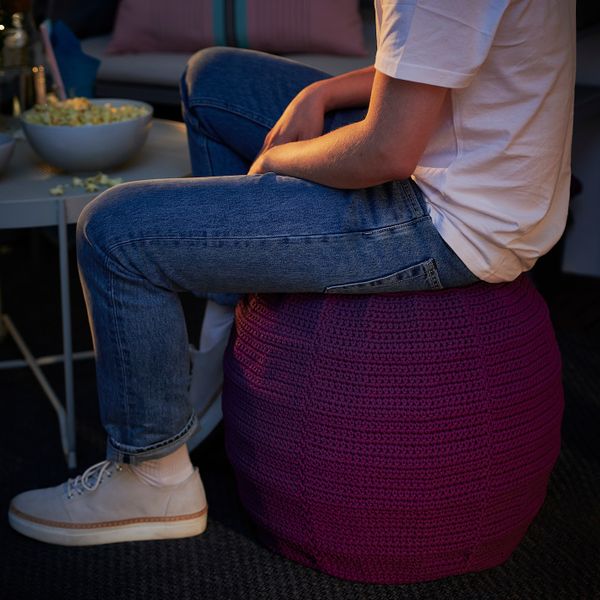 Пуф для дома/сада, фиолетовый 48 см IKEA OTTERÖN ОТТЕРЁН / INNERSKÄR ИННЕРСКЭР 193.048.55 - фото 5