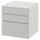 Комод с 3 ящиками, белый, серый, 60x57x63 см IKEA PLATSA ПЛАТСАA ПЛАТСА, SMÅSTAD СМОСТАД 193.875.63