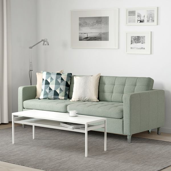 3-местный диван-кровать, Гуннаред светло-зеленый, металл IKEA LANDSKRONA ЛАНДСКРУНА 893.198.77 - фото 2