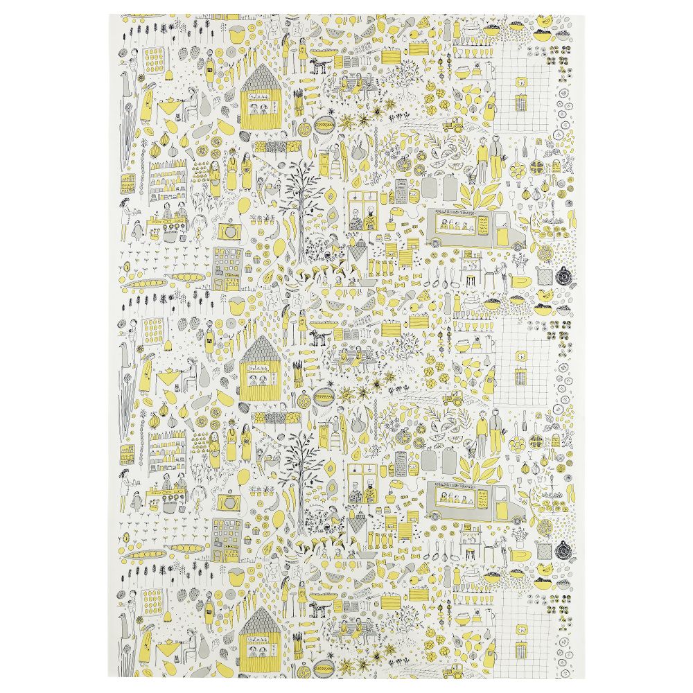 Ткань ДАГГСКОЛЬ, белый/желтый, серый (150 см) - схема-чертеж с размерами