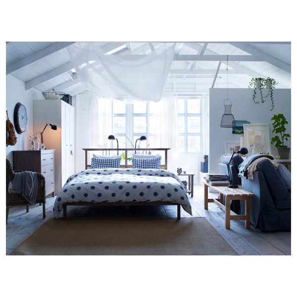 Каркас кровати, серо-коричневый 160x200 см IKEA RYKENE РИКЕНЕ 701.900.54 - фото 4