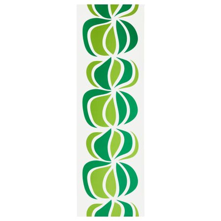 Узкая гардина УЛЛА-СТИНА, бел/зелен (60x300 см)