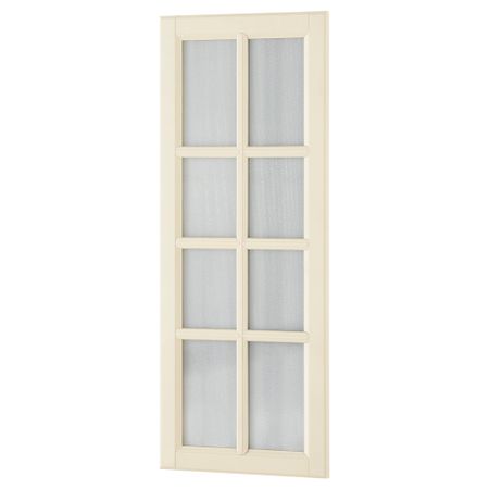 Стеклянная дверь ДАЛАРНА, белый с оттенком