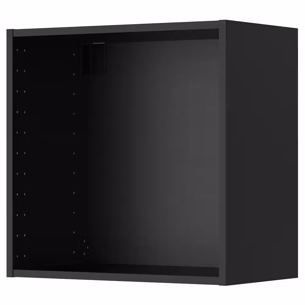 METOD Каркас навесного шкафа - черно-серый 60x37x60 см - схема-чертеж с размерами
