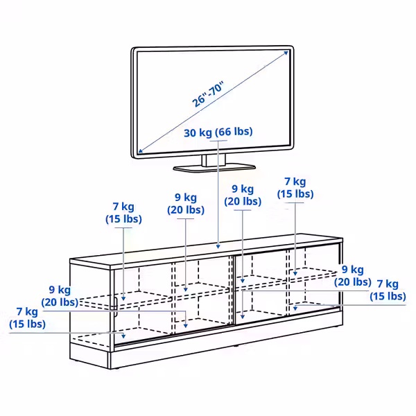 IKEA, дополнительный ракурс - схема-чертеж с размерами