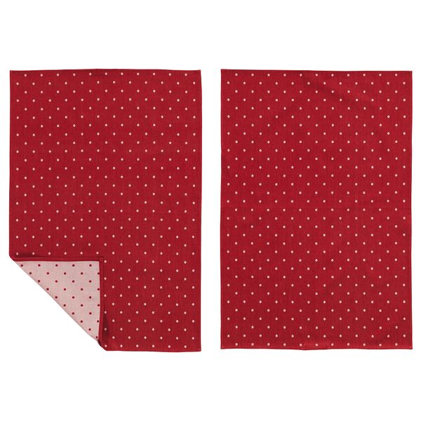 Полотенце кухонное ВИНТЕР 2018, красный, белый точечный (50x70 см) - фото 2
