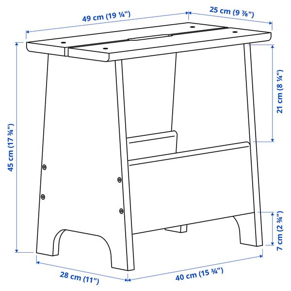 IKEA, дополнительный ракурс - схема-чертеж с размерами