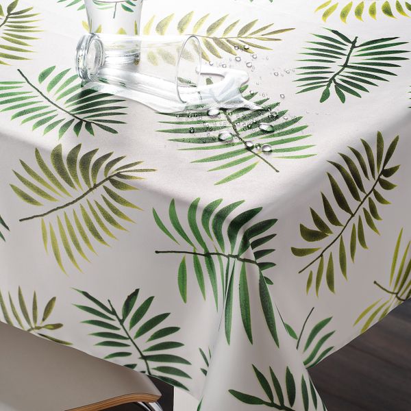 Скатерть, зеленый/лист 145x240 см IKEA RUNDARE РУНДАРЕ 504.457.30 - фото 5