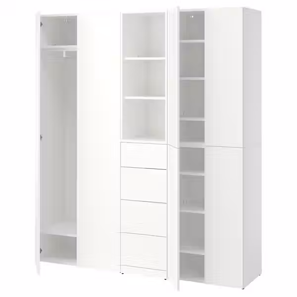 LASTARE ЛАСТАРЕ Гардероб, комбинация - белый 180x42x200 см - фото 1