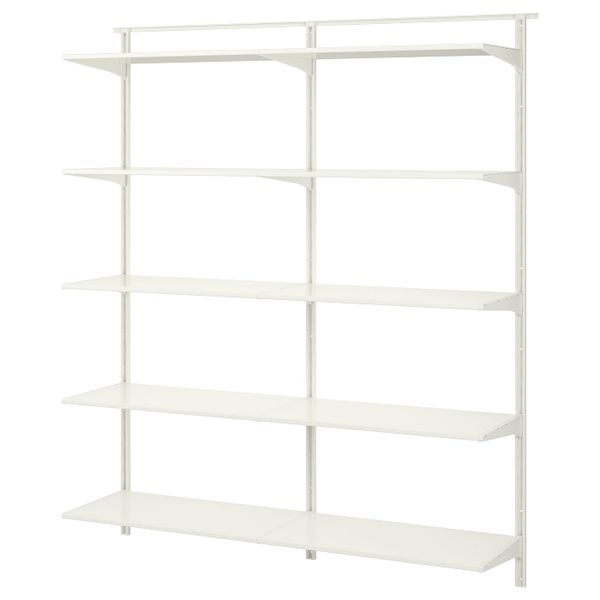 Настенная шина/полки, белый 176x41x199 см IKEA АЛЬГОТ 692.303.29 - фото 2