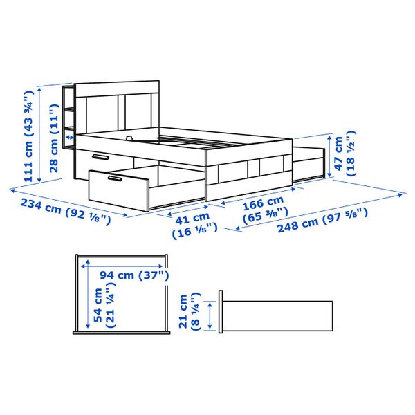 IKEA, дополнительный ракурс - схема-чертеж с размерами