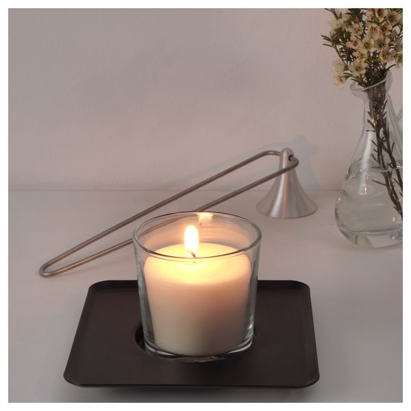 Тарелка для свечи ИНБРИНГА, черный (14x14 см) - фото 2