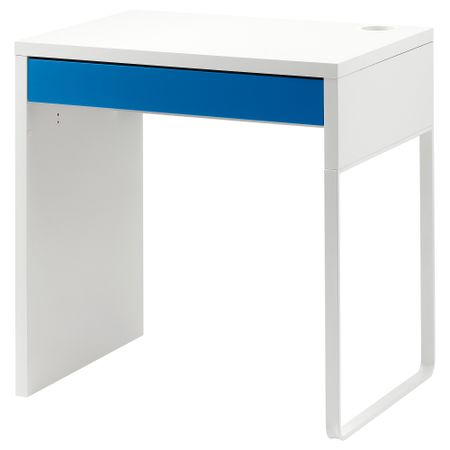 Письменный стол МИККЕ, белый, синий (73x50 см)