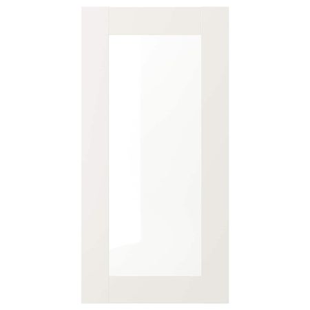 Стеклянная дверь, белый 40x80 см IKEA SÄVEDAL СЭВЕДАЛЬ 003.672.73