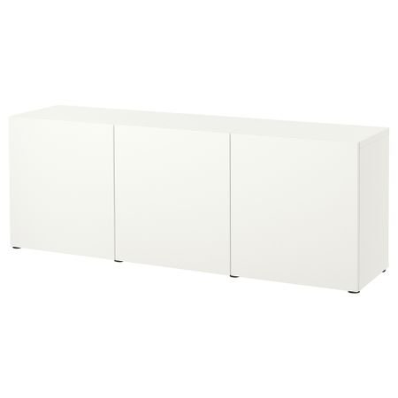 Комбинация для хранения с дверцами, белый, Lappviken белый, 180x42x65 см IKEA BESTÅ БЕСТО 193.249.76