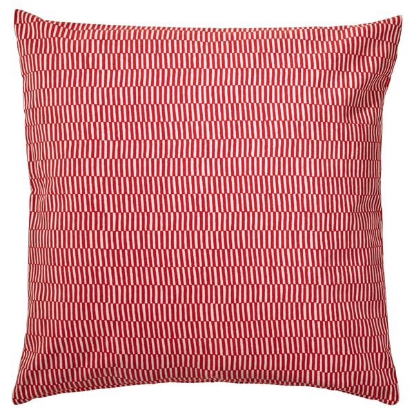 Подушка СТОКГОЛЬМ 2017, в полоску красный оранжевый, белый (50x50 см) - фото 1