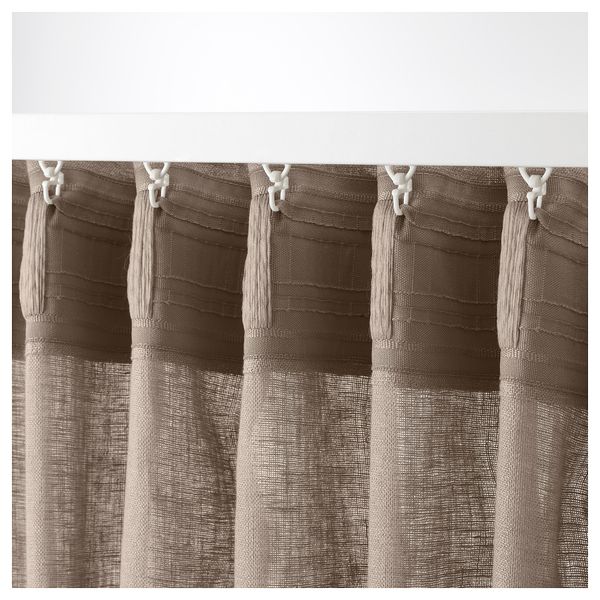 Гардины, 1 пара ЛЕЙОНГЭП, бежевый (145x300 см) - схема-чертеж с размерами