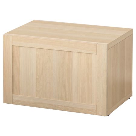 Стеллаж с дверью БЕСТО, Ханвикен под беленый дуб (60x40x38 см)