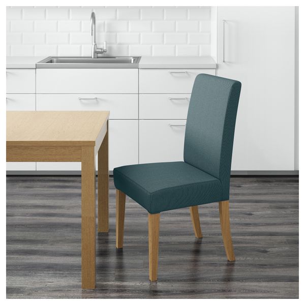 Стул ХЕНРИКСДАЛЬ, дуб, Финнста бирюзовый - фото 5