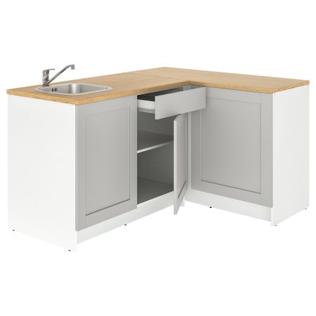 Угловая кухня, серый, 183x122x91 см IKEA KNOXHULT КНОКСХУЛЬТ 293.884.06