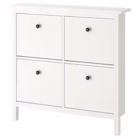 HEMNES Галошница, 4 отделения - белый 107x22x101 см