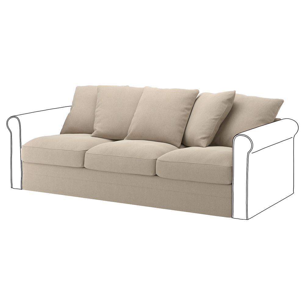3-местная секция, Sporda естественный IKEA GRÖNLID 694.083.27 - фото 1