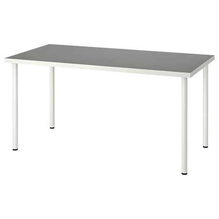 Стол, светло-серый, белый 150x75 см IKEA LINNMON ЛИННМОН / ADILS АДИЛЬС 093.313.31