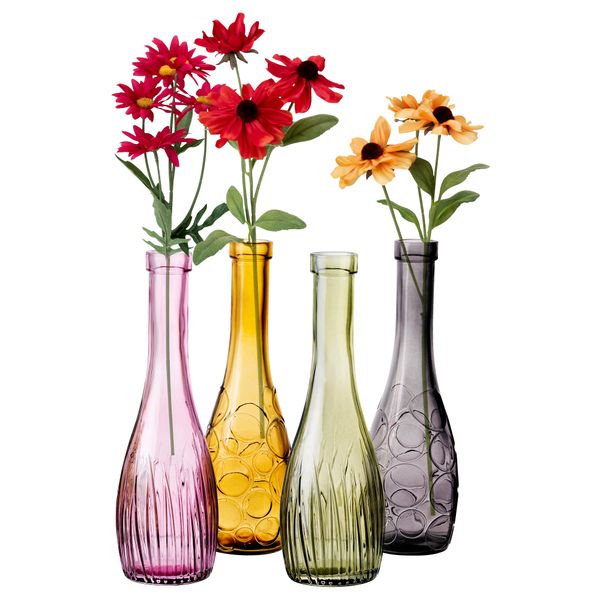 Ваза ЛОВЛИГ, различные орнаменты, разные цвета (26 см) - схема-чертеж с размерами