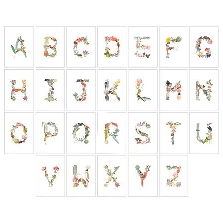 Открытка, Алфавит 21x30 см 26 шт IKEA БИЛЬД 604.657.89