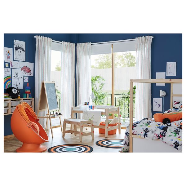 Детский письменный стол, регулируемый IKEA FLISAT ФЛИСАТ 202.735.94 - схема-чертеж с размерами