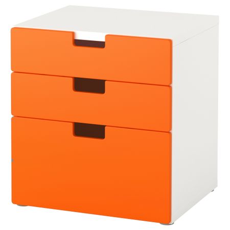 Комод с 3 ящиками СТУВА, оранжевый (60x64 см)