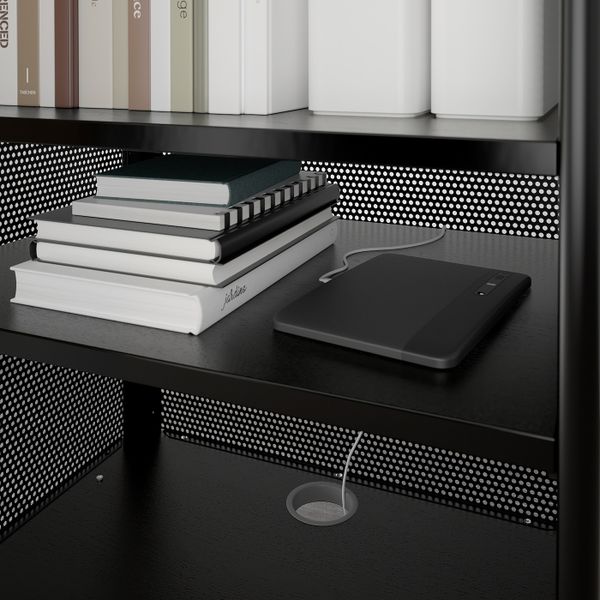 Модуль для хранения, на ножках, сетка черный 61x101 см IKEA BEKANT БЕКАНТ 592.825.40 - фото 4