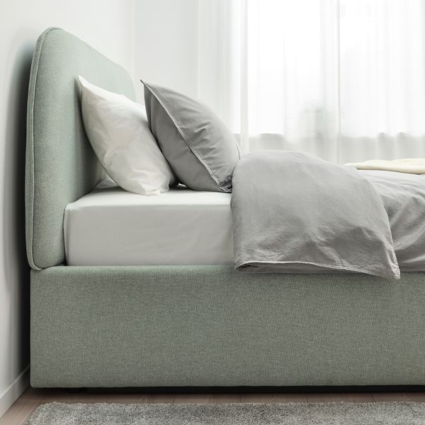 Тахта с обивкой, 140x200 см, Gunnared светло-зеленый IKEA VADHEIM 004.656.31 - фото 6
