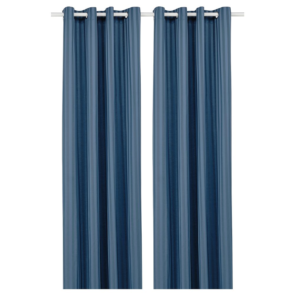 Затемняющие гардины, 2 шт., 145x300 см, синий IKEA MAJRID МАЙРИД 504.698.82 - фото 1