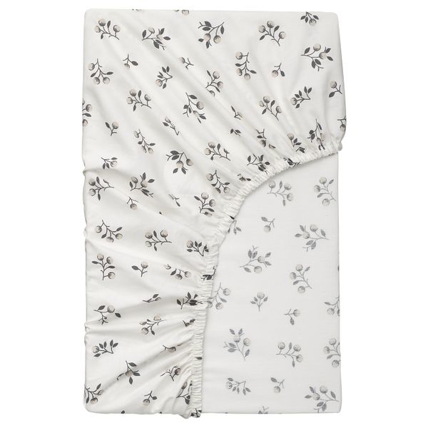 Простыня натяжная, с цветочным орнаментом 90x200 см IKEA SANDLUPIN САНДЛУПИН 504.707.72 - фото 1
