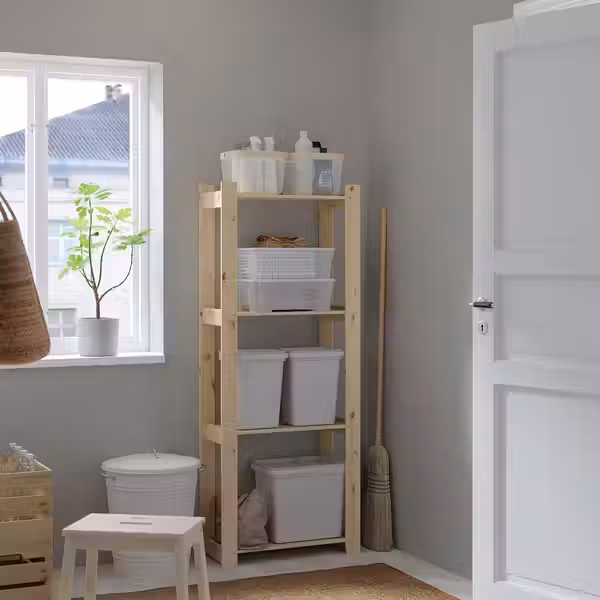 ALBERT Стеллаж - хвойное дерево 64x28x159 см - фото 2